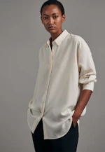 Oversized fit Longbluse Uni in Ecru |  Seidensticker Onlineshop