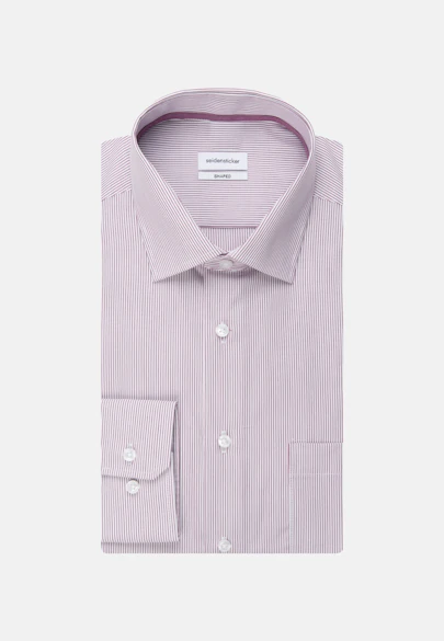 Shaped Chemise Business A Rayures in Rose Fuchsia |  Seidensticker Onlineshop