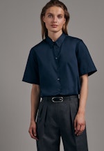 Regular fit Hemdbluse Uni in Dunkelblau |  Seidensticker Onlineshop