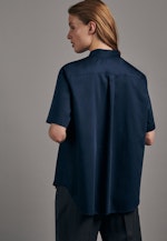 Regular fit Hemdbluse Uni in Dunkelblau |  Seidensticker Onlineshop