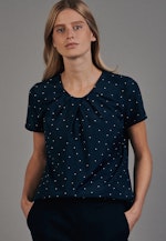Regular Shirtbluse Punkte in Dunkelblau |  Seidensticker Onlineshop