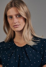 Regular Shirtbluse Punkte in Dunkelblau |  Seidensticker Onlineshop