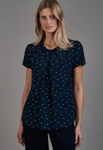 Regular Shirtbluse Punkte in Dunkelblau |  Seidensticker Onlineshop