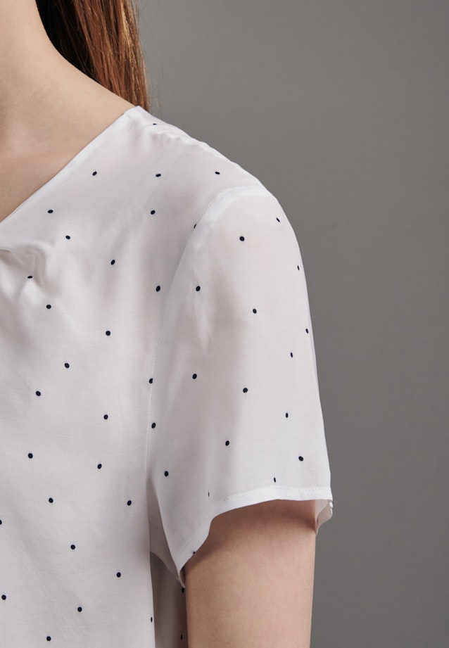 Short sleeve Voile Shirt Blouse in White |  Seidensticker Onlineshop
