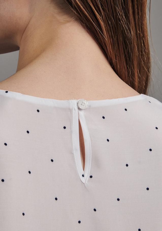 Short sleeve Voile Shirt Blouse in White |  Seidensticker Onlineshop