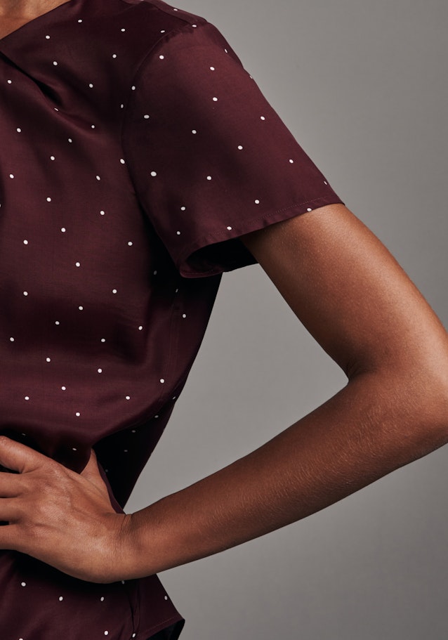 korte arm Voile Shirtblouse in Rood |  Seidensticker Onlineshop