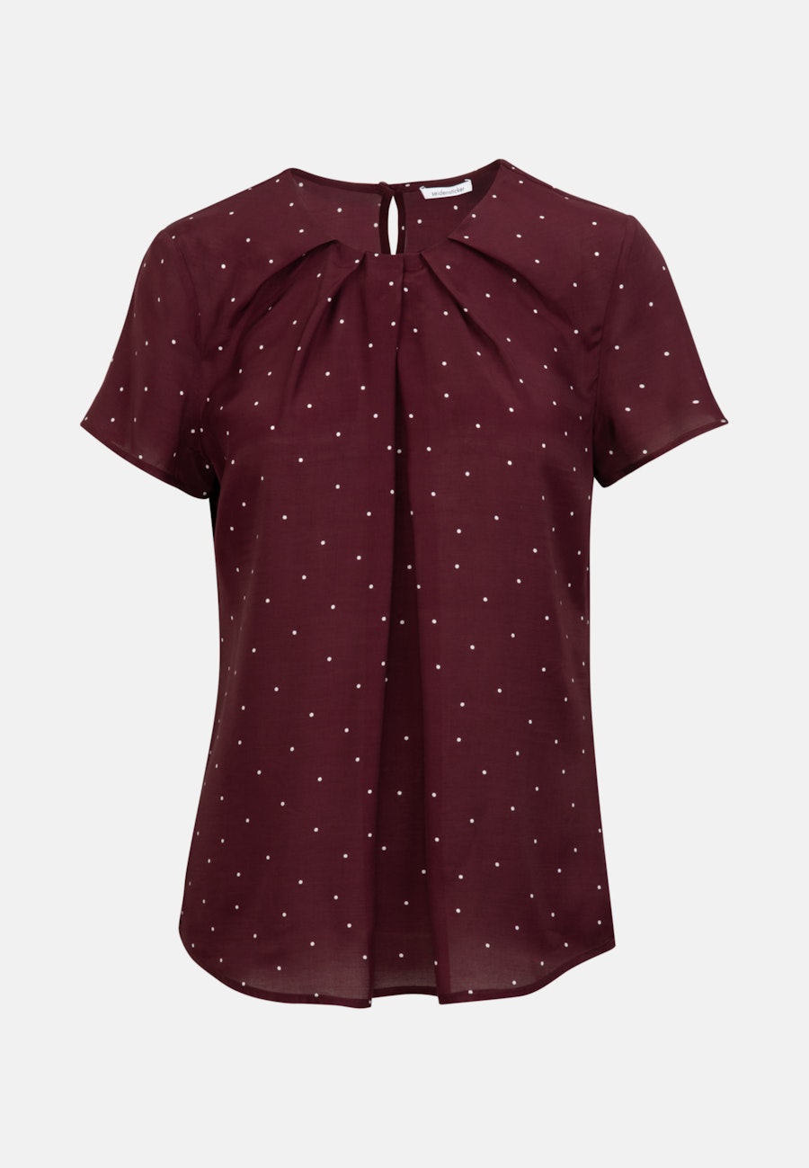 Rundhals Shirtbluse Regular fit in Rot |  Seidensticker Onlineshop