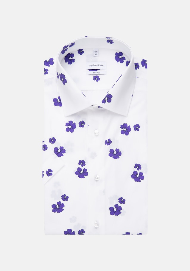 Poplin Short sleeve Business Shirt in Shaped with Kent-Collar in Purple |  Seidensticker Onlineshop