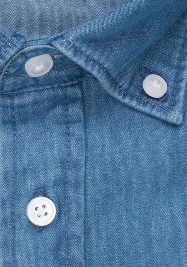 Business overhemd in Regular with Button-Down-Kraag in Middelmatig Blauw |  Seidensticker Onlineshop