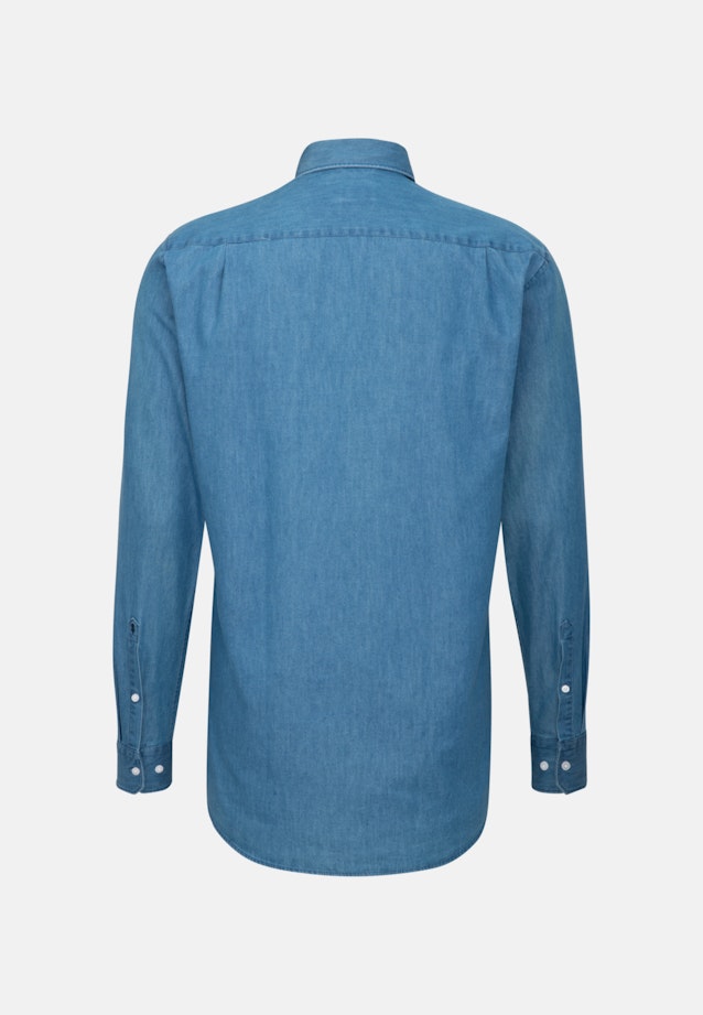 Regular Business Hemd Uni in Mittelblau |  Seidensticker Onlineshop