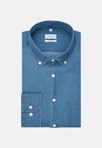 Regular Business Hemd Uni in Mittelblau |  Seidensticker Onlineshop