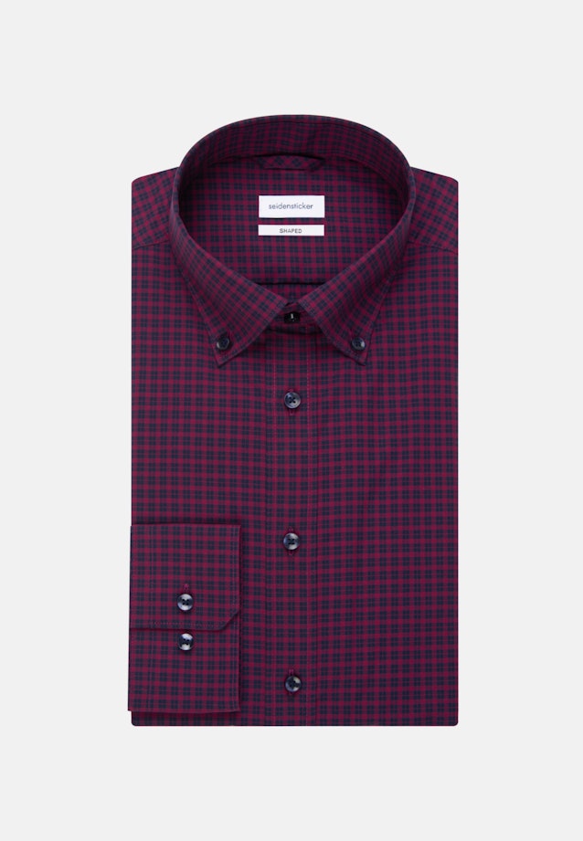 Non-iron Poplin Business Shirt in Shaped with Button-Down-Collar in Pink |  Seidensticker Onlineshop