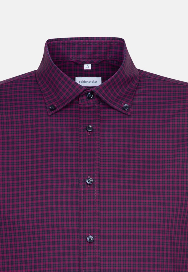 Bügelfreies Popeline Business Hemd in Shaped mit Button-Down-Kragen in Rosa/Pink |  Seidensticker Onlineshop