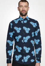 Shaped Business Hemd Floral in Türkis/Petrol |  Seidensticker Onlineshop