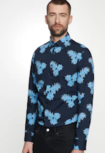 Shaped Business Hemd Floral in Türkis/Petrol |  Seidensticker Onlineshop