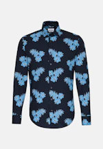 Shaped Business Hemd Floral in Türkis/Petrol |  Seidensticker Onlineshop