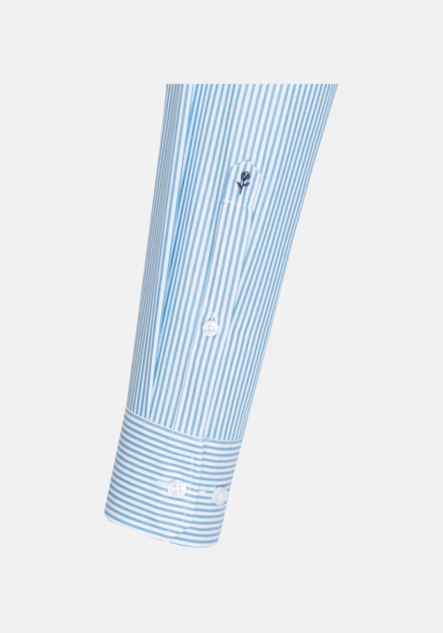 Bügelfreies Popeline Business Hemd in Shaped mit Kentkragen und extra langem Arm in Türkis/Petrol |  Seidensticker Onlineshop