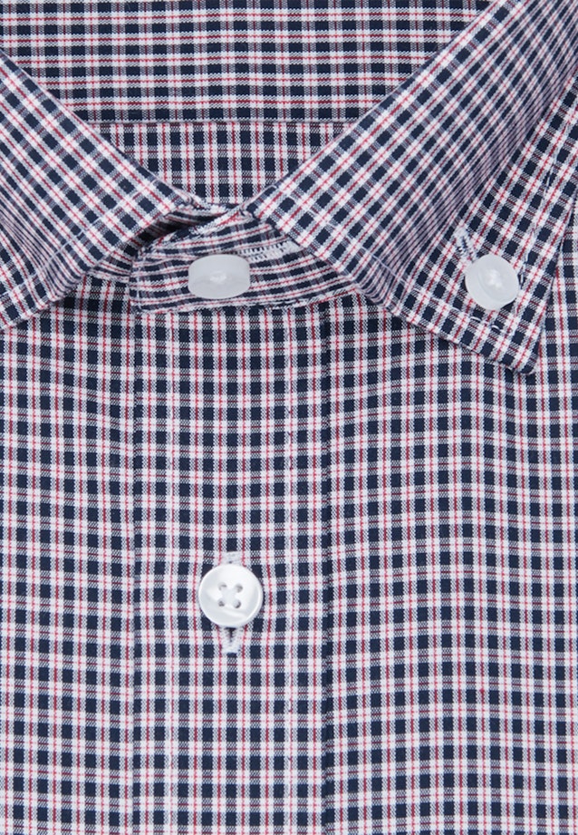 Bügelfreies Popeline Kurzarm Business Hemd in Comfort mit Button-Down-Kragen in Rot |  Seidensticker Onlineshop
