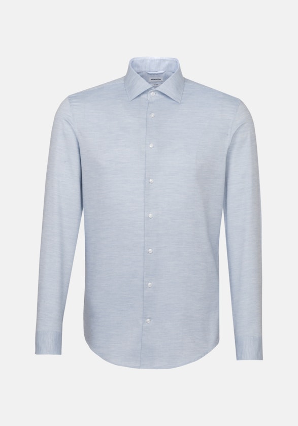 Easy-iron Structure Business Shirt in Shaped with Kent-Collar in Light Blue |  Seidensticker Onlineshop