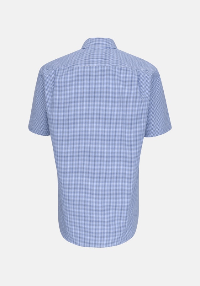Non-iron Poplin Short sleeve Business Shirt in Comfort with Kent-Collar in Medium Blue |  Seidensticker Onlineshop