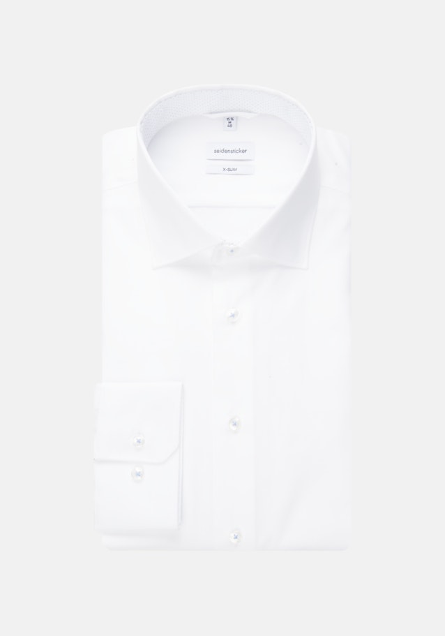 X-Slim Oxfordhemd Uni in Weiß | Seidensticker Onlineshop