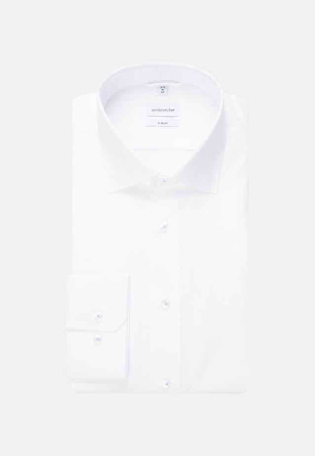 X-Slim Oxfordhemd Uni in Weiß |  Seidensticker Onlineshop
