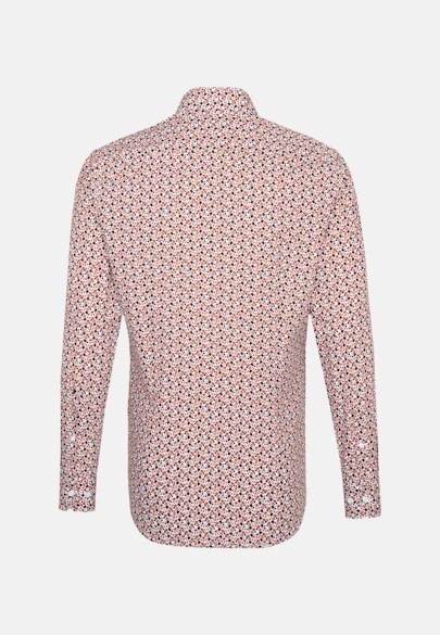 Slim Business Hemd Druck in Orange |  Seidensticker Onlineshop