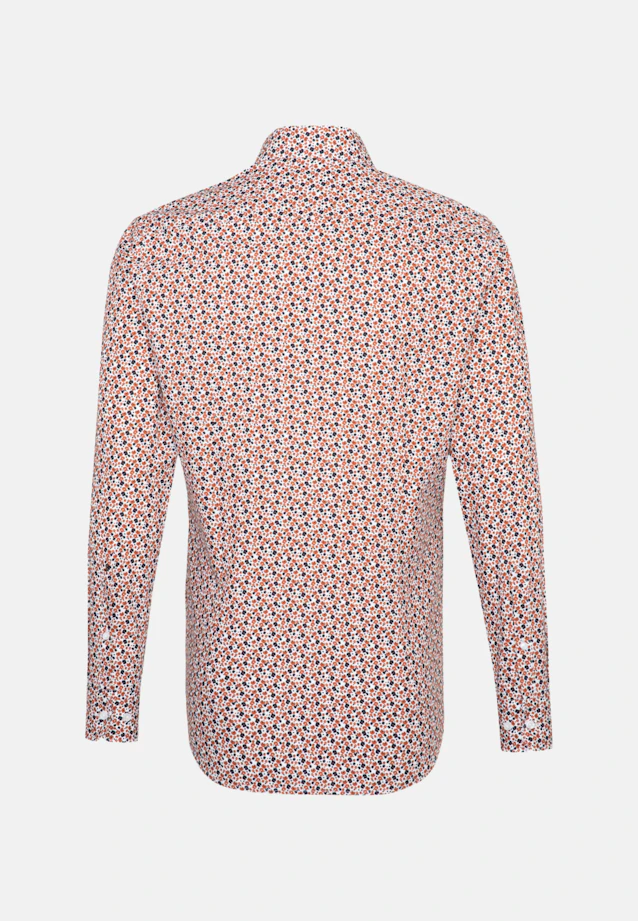 Slim Business Hemd Druck in Orange |  Seidensticker Onlineshop