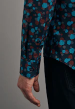 Slim Business Hemd Druck in Türkis/Petrol |  Seidensticker Onlineshop