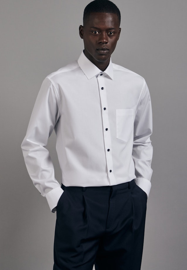 Regular Chemise Business Uni in Blanc |  Seidensticker Onlineshop