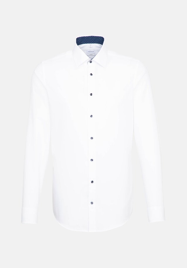 Non-iron Poplin Business Shirt in Shaped with Kent-Collar in White |  Seidensticker Onlineshop