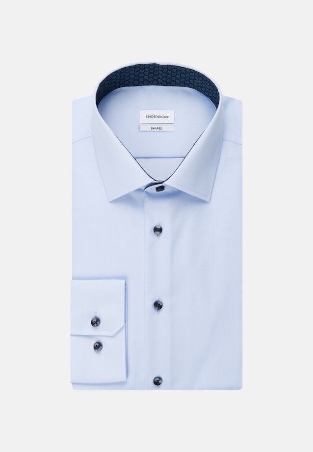 Shaped Business Hemd Uni in Mittelblau |  Seidensticker Onlineshop
