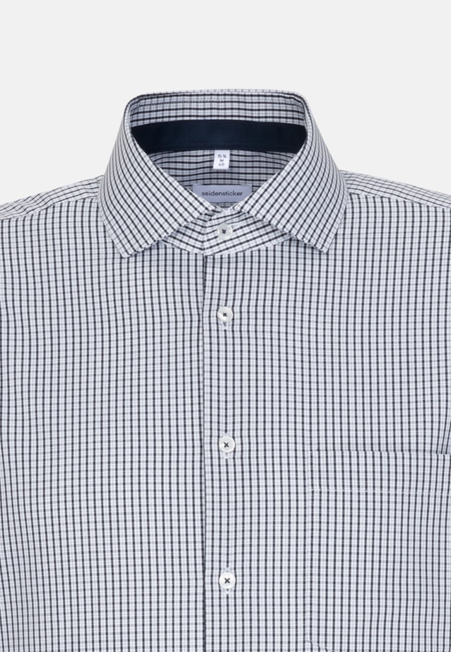 Non-iron Twill Business Shirt in Comfort with Kent-Collar in Dark Blue |  Seidensticker Onlineshop