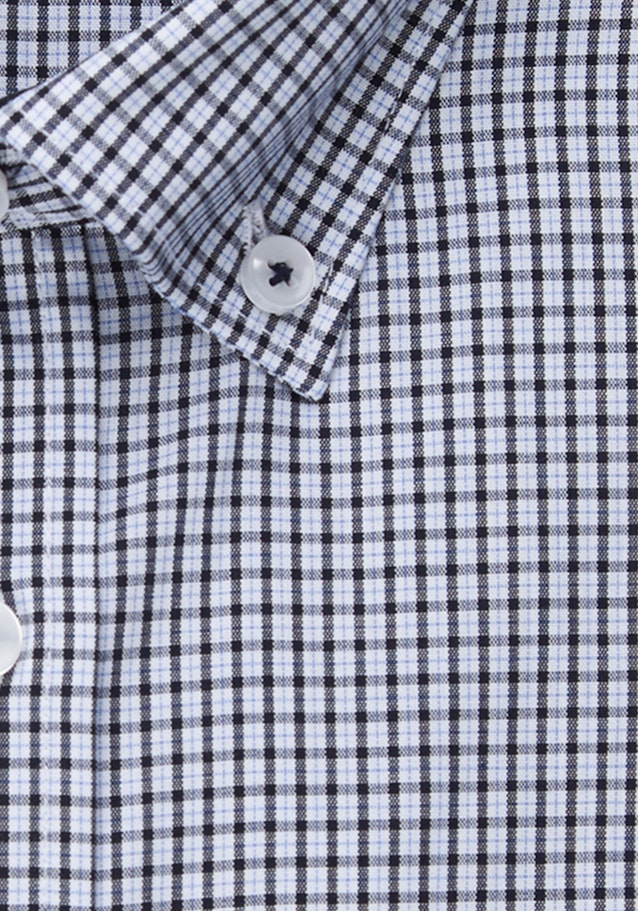 Non-iron Popeline Business overhemd in Shaped with Button-Down-Kraag in Donkerblauw |  Seidensticker Onlineshop