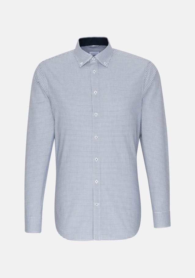 Non-iron Popeline Business overhemd in Shaped with Button-Down-Kraag in Donkerblauw |  Seidensticker Onlineshop