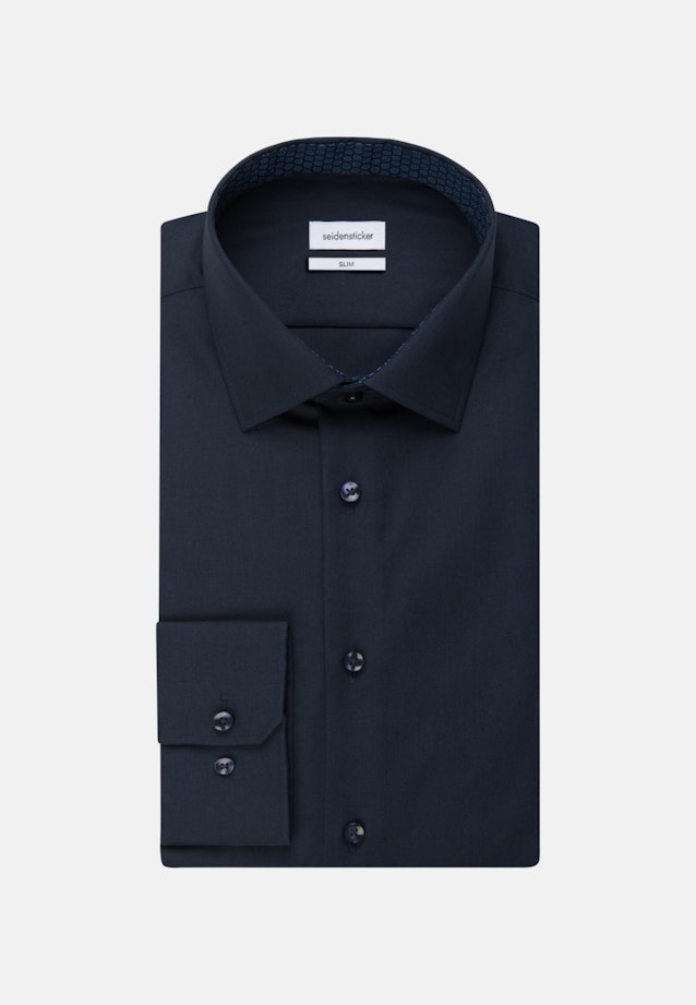 Slim Business Hemd Uni in Dunkelblau |  Seidensticker Onlineshop