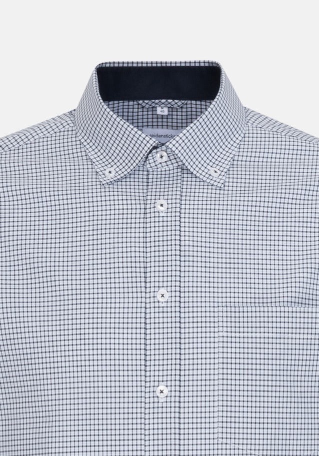 Non-iron Popeline Business overhemd in Regular with Button-Down-Kraag in Donkerblauw |  Seidensticker Onlineshop