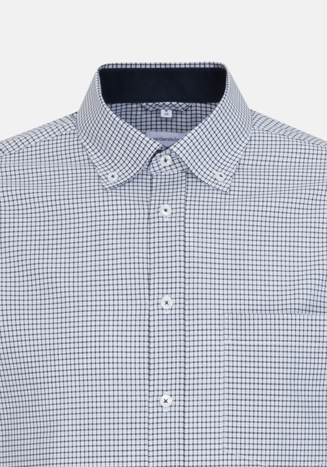 Non-iron Poplin Business Shirt in Regular with Button-Down-Collar in Dark Blue |  Seidensticker Onlineshop