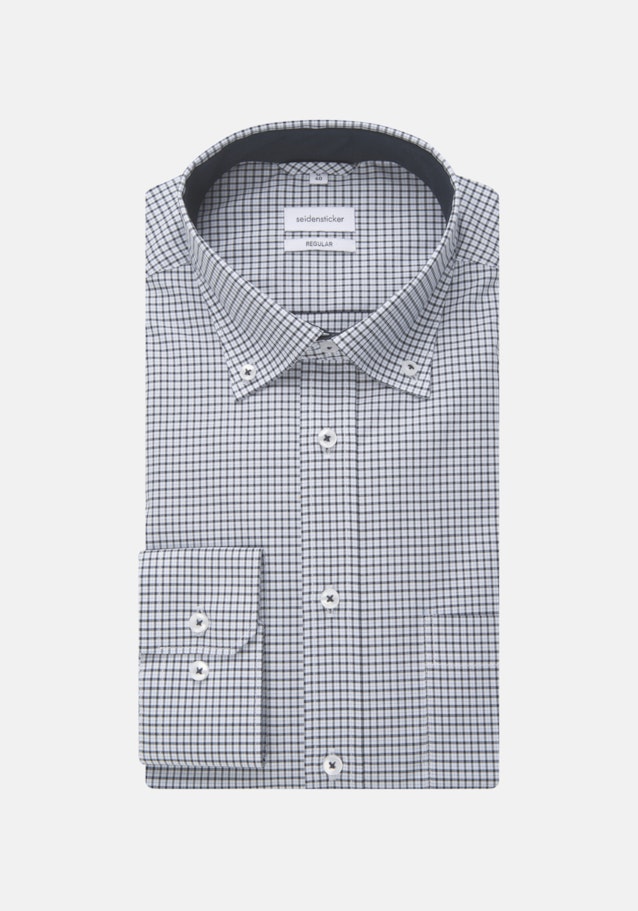 Chemise Business Regular Popeline Col Boutonné in Bleu Foncé |  Seidensticker Onlineshop