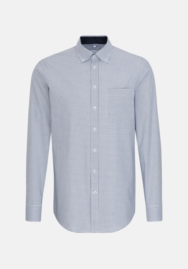 Non-iron Poplin Business Shirt in Regular with Button-Down-Collar in Dark Blue |  Seidensticker Onlineshop