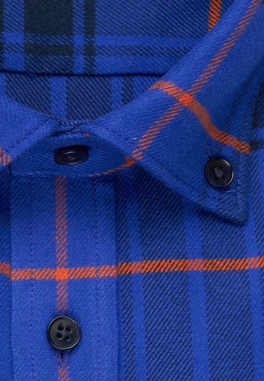 Business Hemd in Shaped mit Button-Down-Kragen in Mittelblau |  Seidensticker Onlineshop