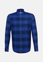 Business Shirt in Shaped with Button-Down-Collar in Medium Blue |  Seidensticker Onlineshop