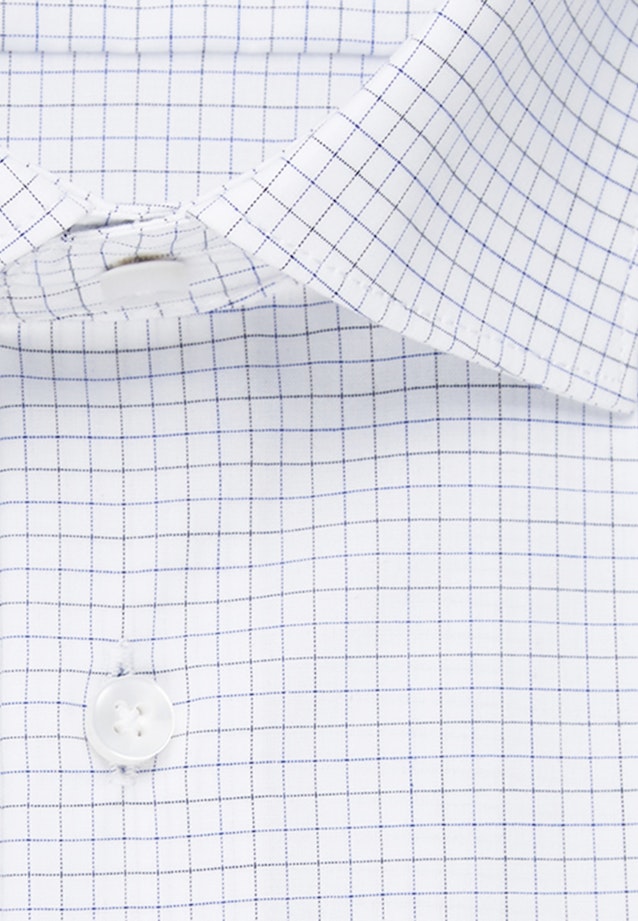 Bügelfreies Popeline Business Hemd in Slim mit Kentkragen in Mittelblau |  Seidensticker Onlineshop