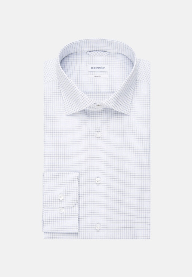 Shaped Business Shirt Check in Medium Blue |  Seidensticker Onlineshop
