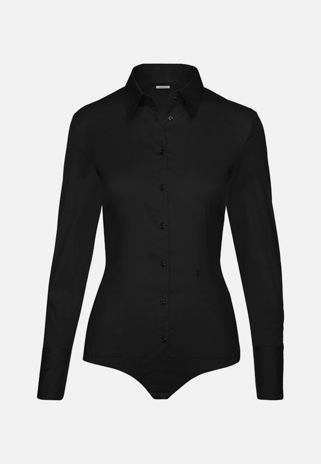 Long sleeve Poplin Body Blouse in Black |  Seidensticker Onlineshop