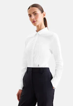 Bodybluse mit Stretchanteil slim fit in Weiß |  Seidensticker Onlineshop