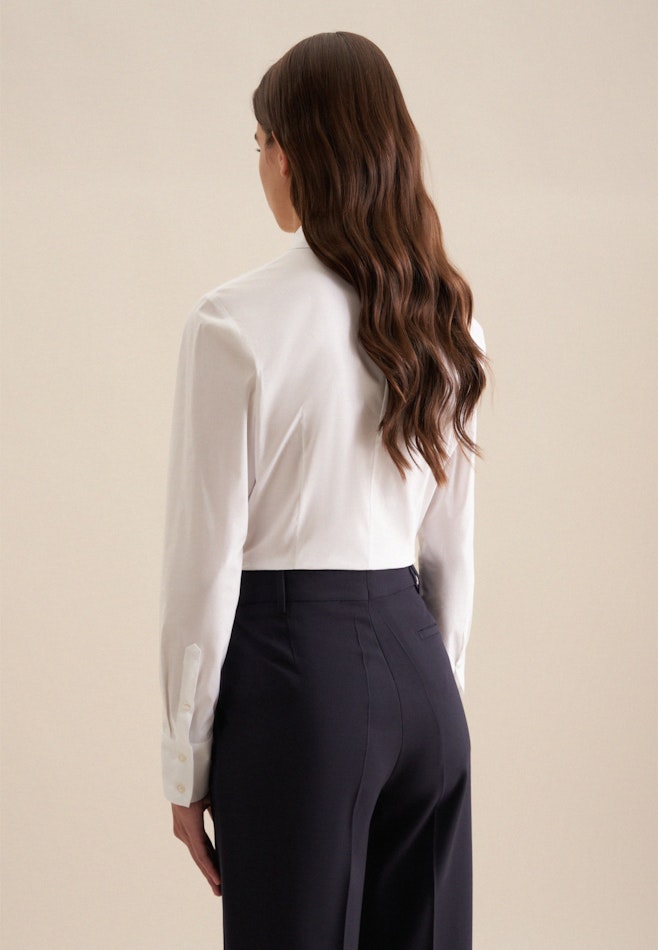 Bodybluse mit Stretchanteil slim fit dans Blanc | Boutique en ligne Seidensticker