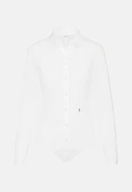 Bodybluse mit Stretchanteil slim fit in Weiß |  Seidensticker Onlineshop
