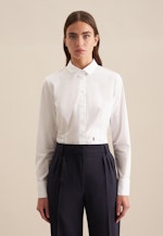 Long sleeve Poplin Body Blouse in White |  Seidensticker Onlineshop