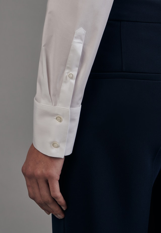 Long sleeve Poplin Body Blouse in White |  Seidensticker Onlineshop